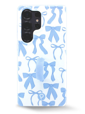 The Samsung Galaxy S25 Ultra Blue Bows Loopy Case.