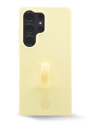 The Samsung Galaxy S25 Ultra Butter Yellow Loopy Case.