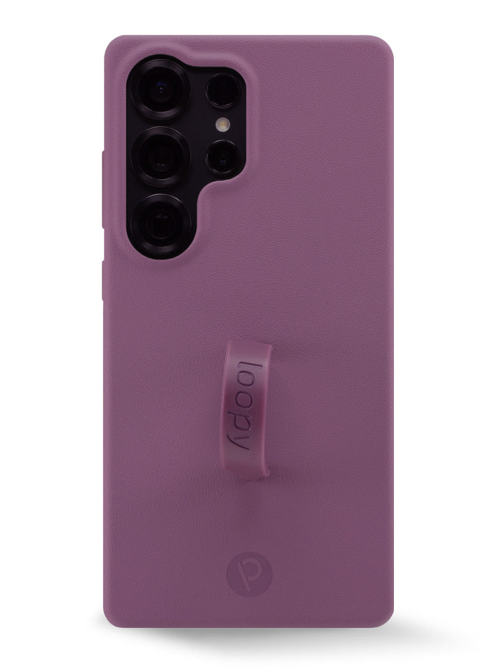 The Samsung Galaxy S25 Ultra Dusty Plum Loopy Case.