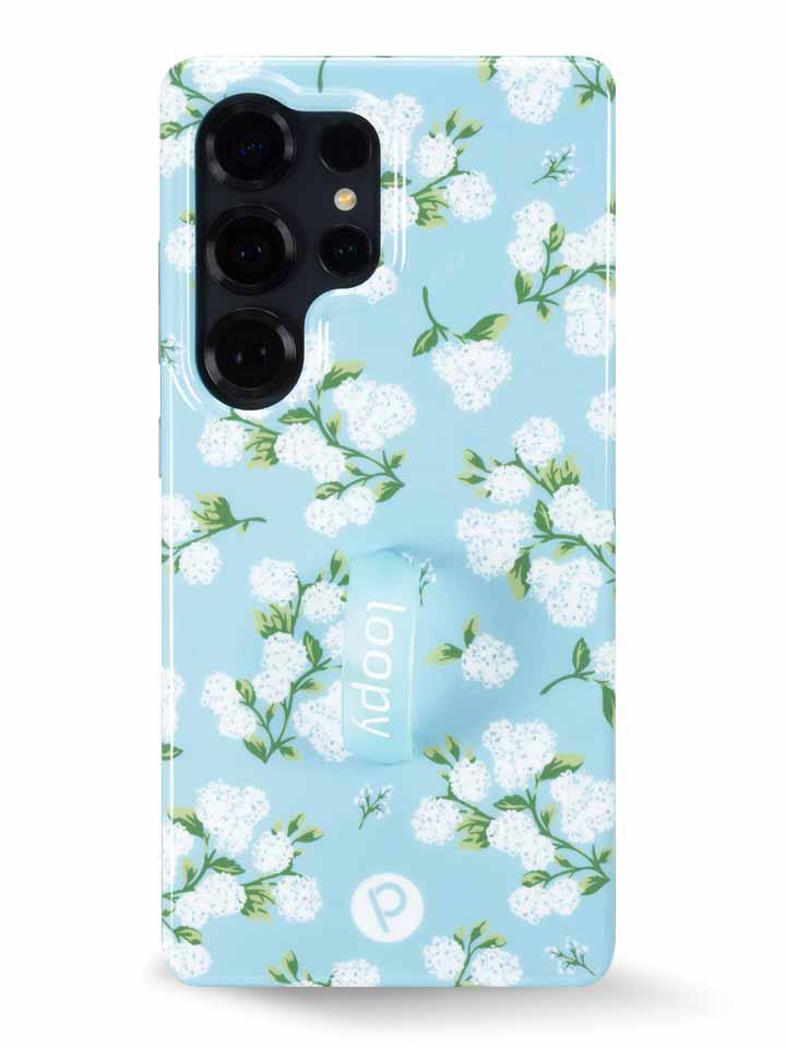 The Samsung Galaxy S25 Ultra Hydrangeas Loopy Case.