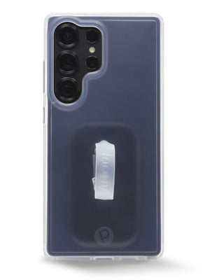 The Samsung Galaxy S25 Ultra Matte Clear Loopy Case.
