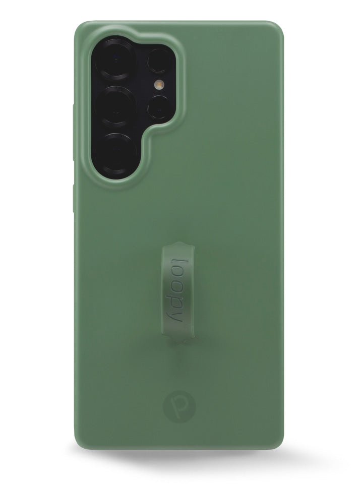 The Samsung Galaxy S25 Ultra Olive Loopy Case.