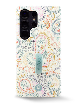The Samsung Galaxy S25 Ultra Painted Paisley Loopy Case.