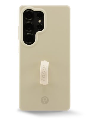 The Samsung Galaxy S25 Ultra Sandstone Loopy Case.