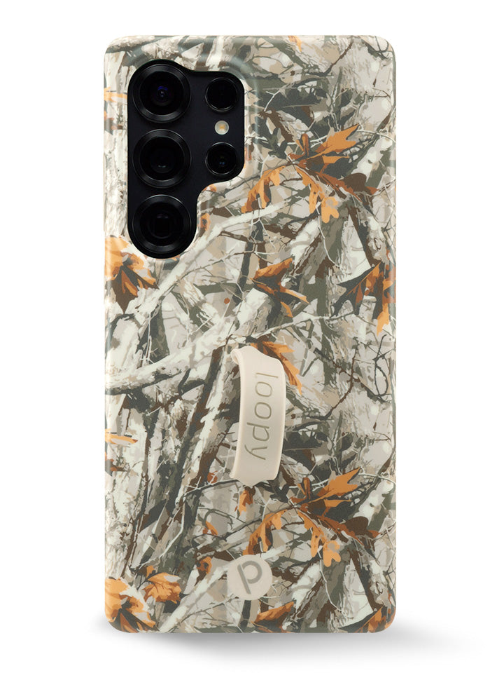 The Samsung Galaxy S25 Ultra Tree Camo Loopy Case.