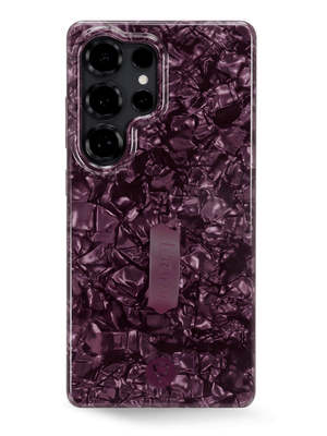 The Samsung Galaxy S25 Ultra Wine Opal Shell Loopy Case.