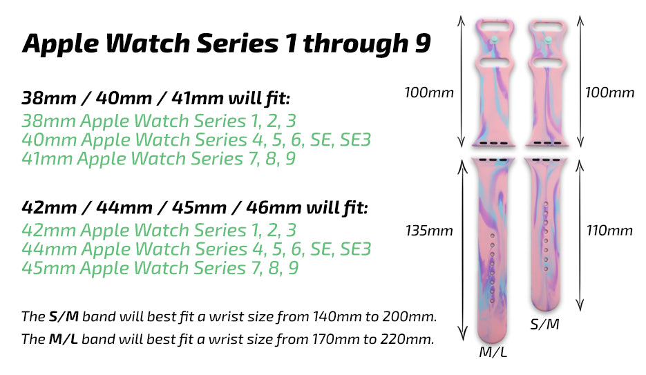 Apple Watchband sizing chart