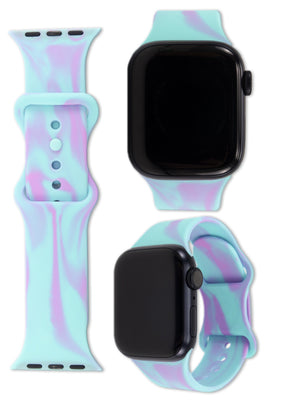 The Loopy Cases Aqua Purple Marble Watchband.