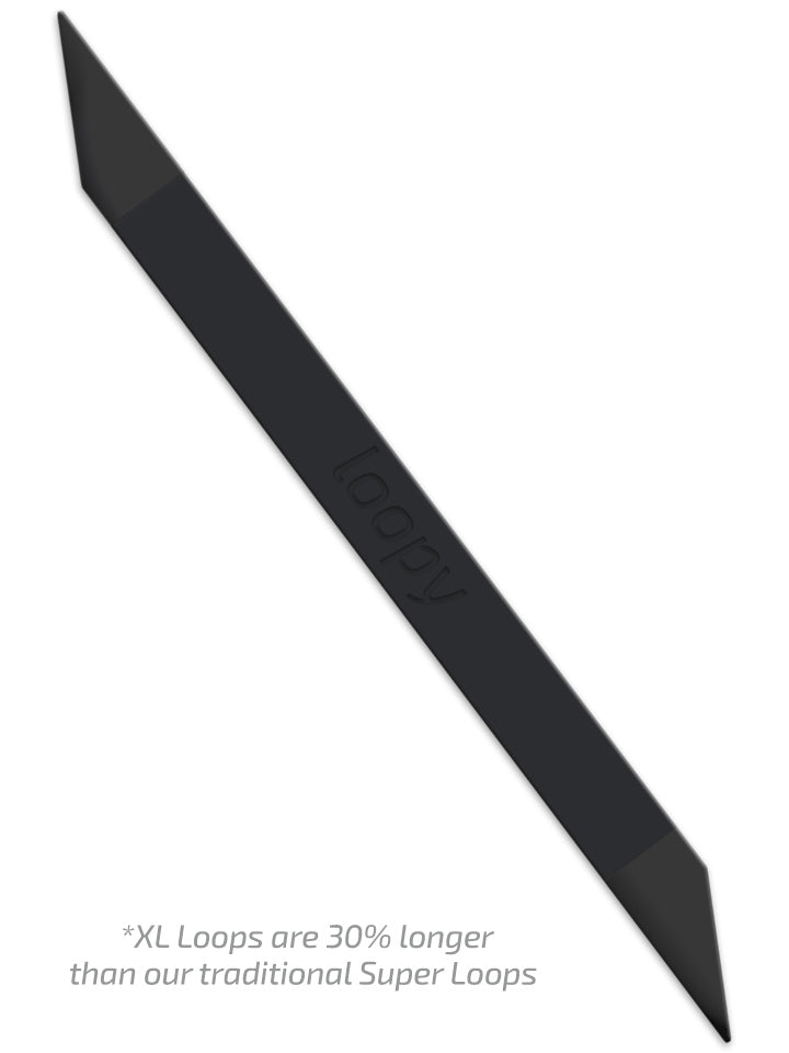 The Loopy Cases XL Black with Black Text Super Loop.