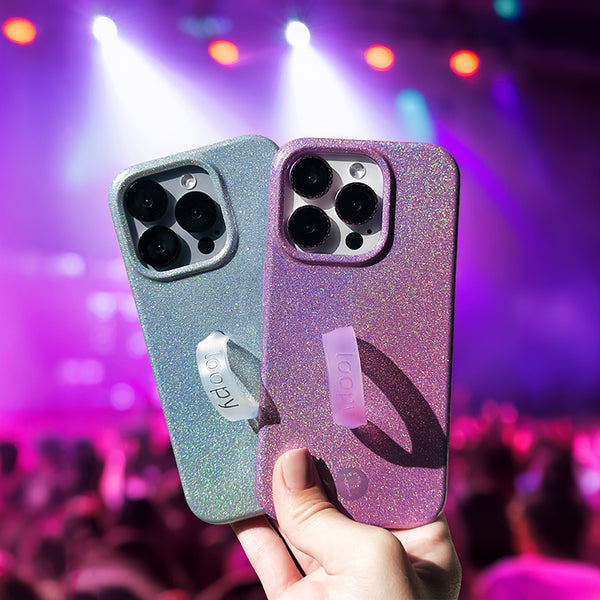 Loopy Cases - Platinum Sparkle and Lavender Sparkle Lookbook – Loopy®Cases