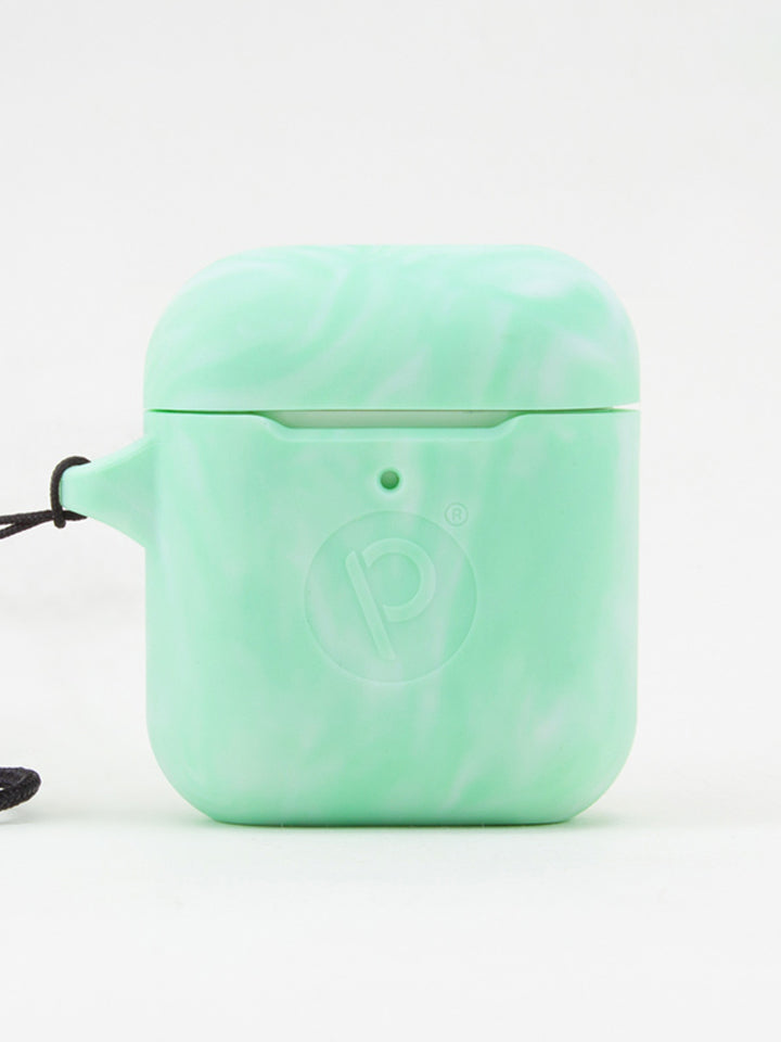 The Loopy Cases Mint Marble Apple AirPods case.