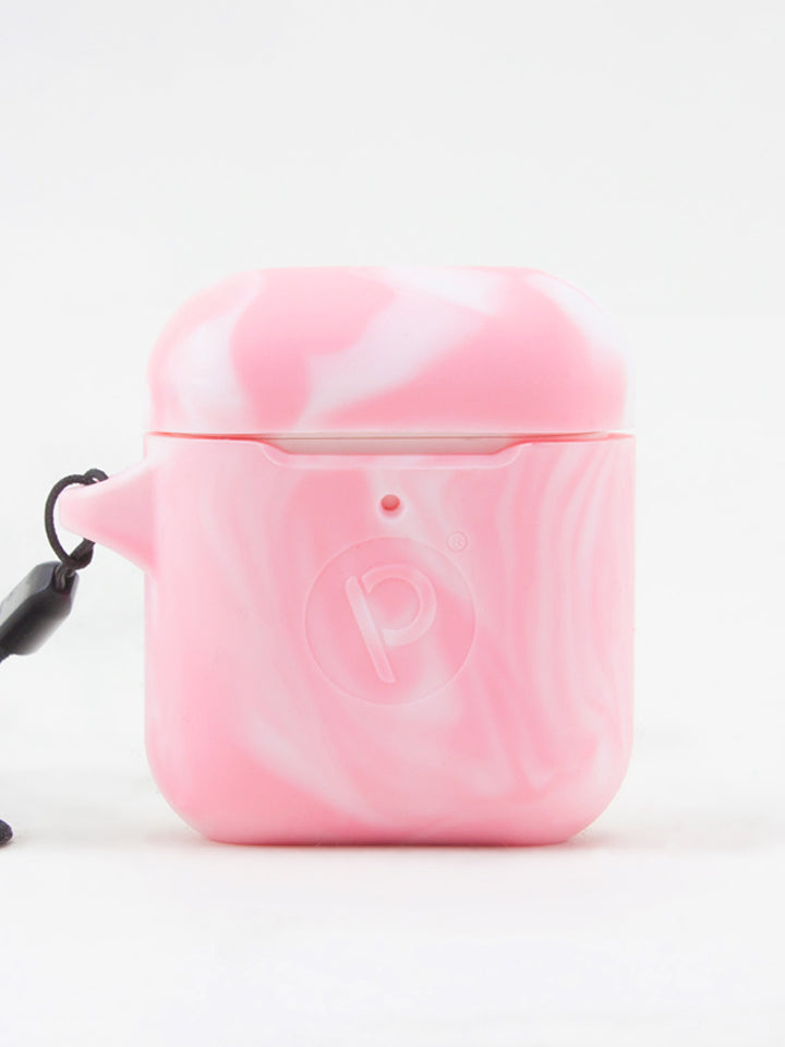 The Loopy Cases Pink Marble Apple AirPods case.