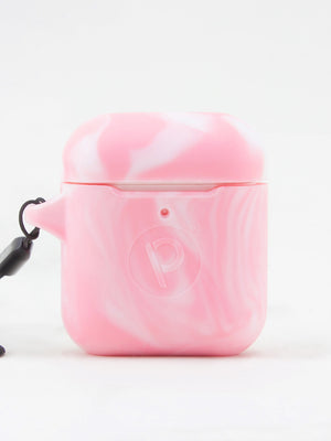 The Loopy Cases Pink Marble Apple AirPods case.