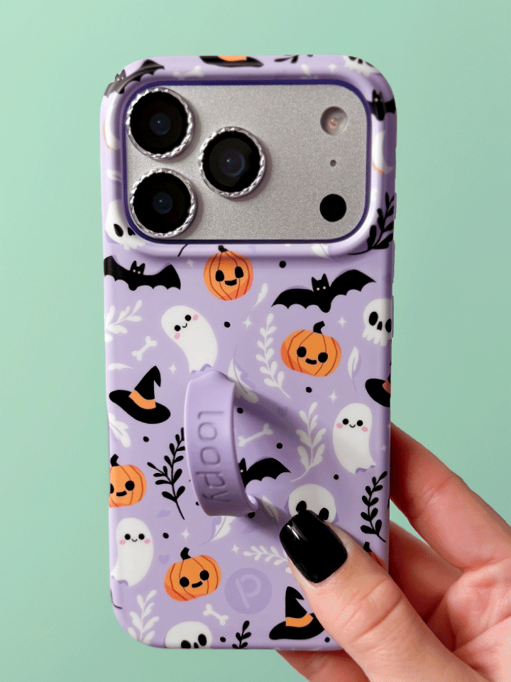 A gif of a Boo Crew Loopy Case to show the glow in the dark feature. || feature-media