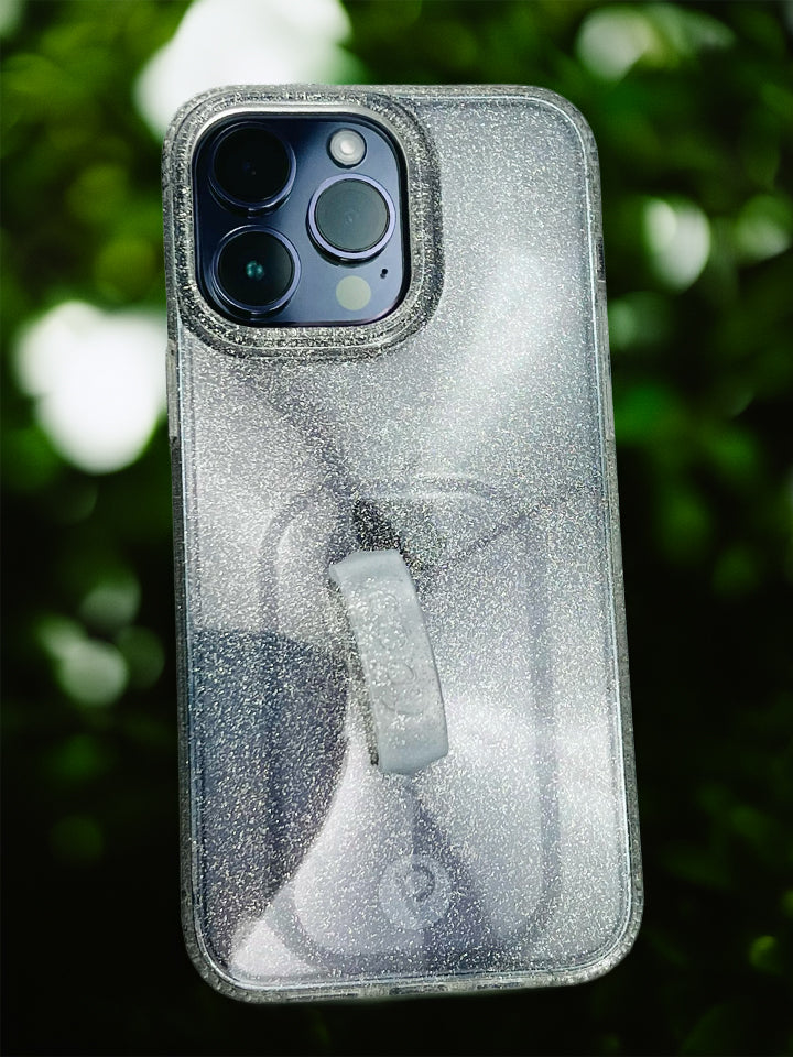 Clear Sparkle Silver Loopy Case.