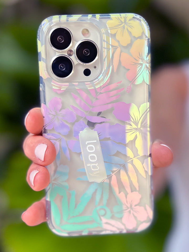 A Clear Pearl Paradise Loopy Case. 