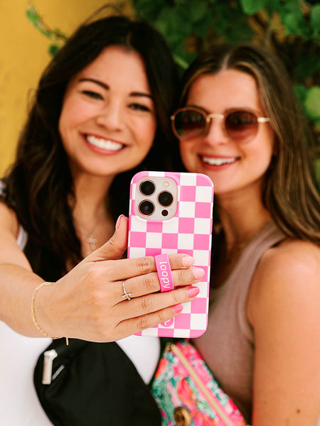 Loopy Cases - Pink Checkered – Loopy®Cases