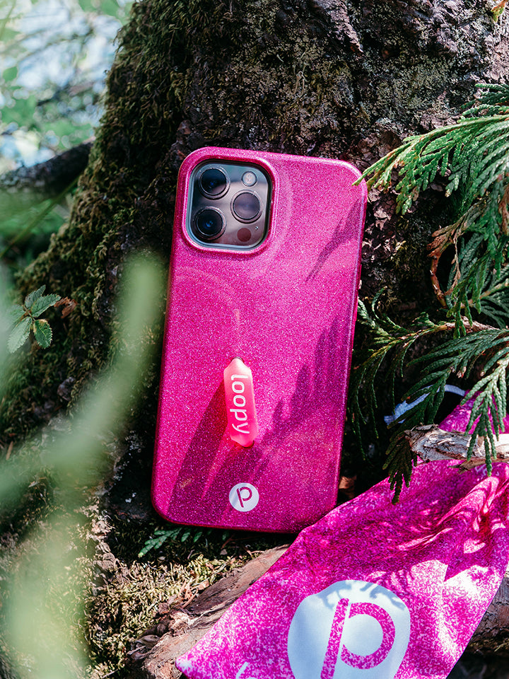 Loopy Cases - Sparkle Hot Pink – LoopyCases®