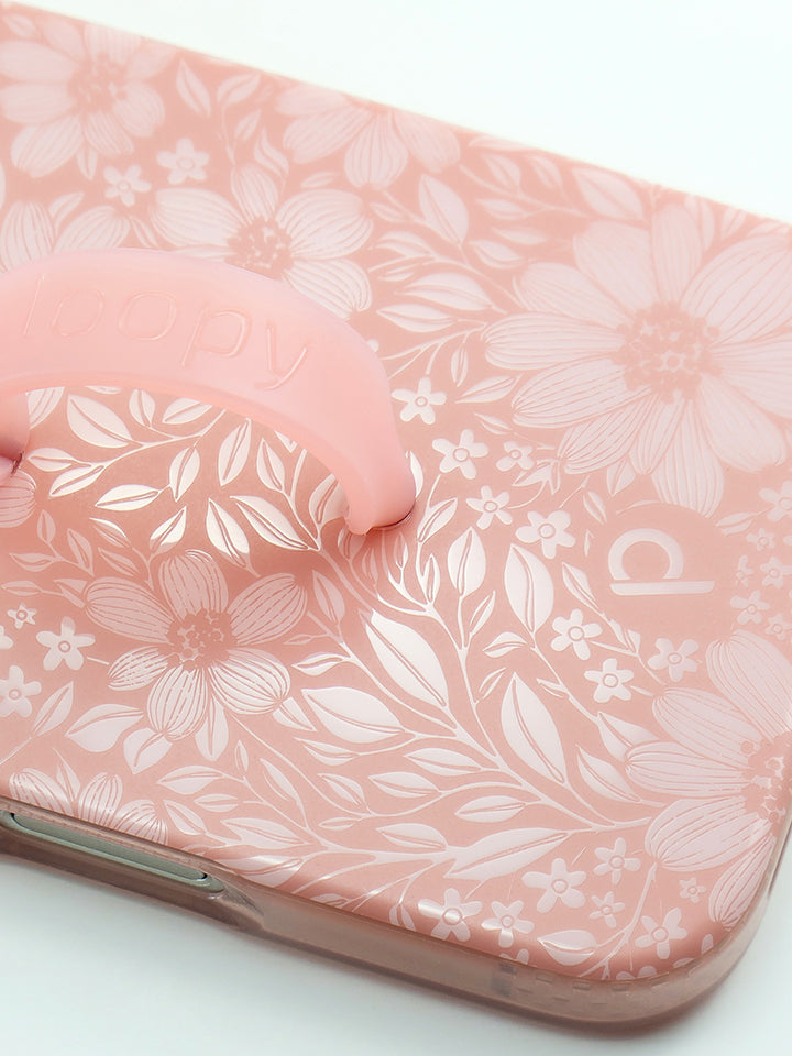 A close up showing the finish of a Rosewood Meadow Loopy Case.  || feature-media