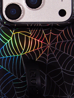 A close up of the rainbow effect on an Itsy Bitsy Loopy Case. || feature-media
