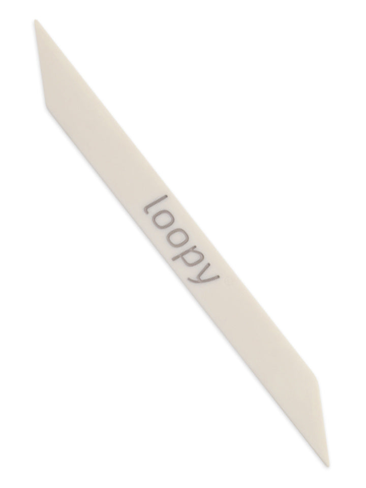 The Loopy Cases Ivory with Taupe Text Super Loop.
