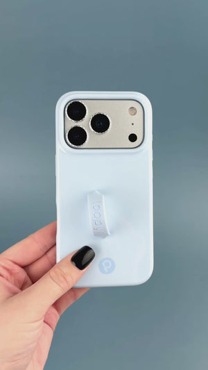 A video showing the gloss effect on an Ice Blue Loopy Case.