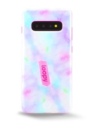 The Samsung Galaxy S10 Plus Tie Dye Loopy Case.