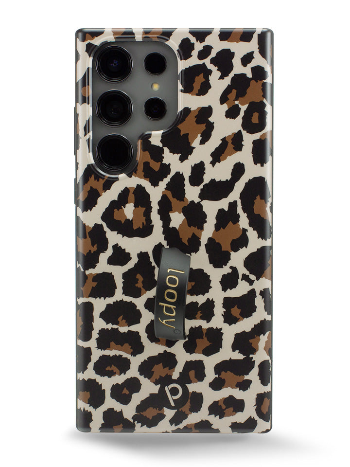 The Samsung Galaxy S23 Ultra Leopard Loopy Case.