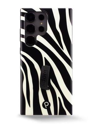 The Samsung Galaxy S23 Ultra Zebra Loopy Case.