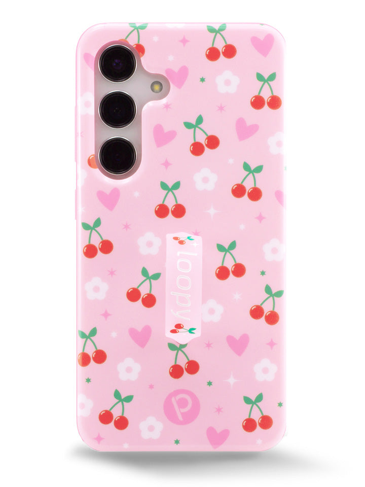 The Samsung S24 Cherry Cute Loopy Case.