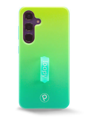 The Samsung Galaxy S24 Plus Lime Ombre Loopy Case.