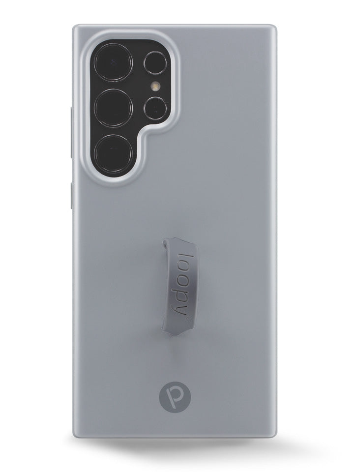 The Samsung Galaxy S24 Ultra Cool Gray Loopy Case.