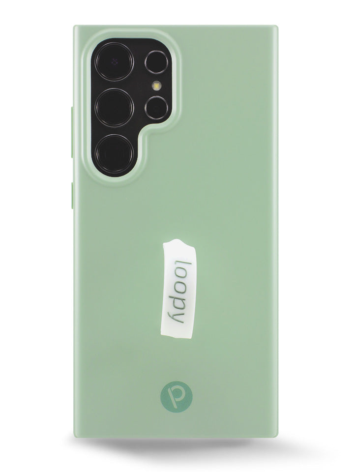 The Samsung Galaxy S24 Ultra Sage Loopy Case.