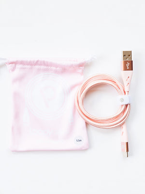 The Loopy Cases Rose Gold Type C to USB-A Charging Cable.