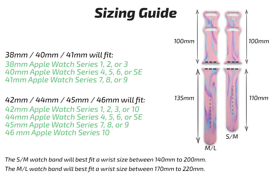 Apple Watchband sizing chart
