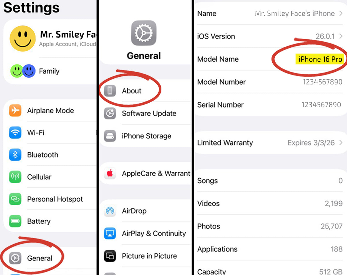 Apple device size guide