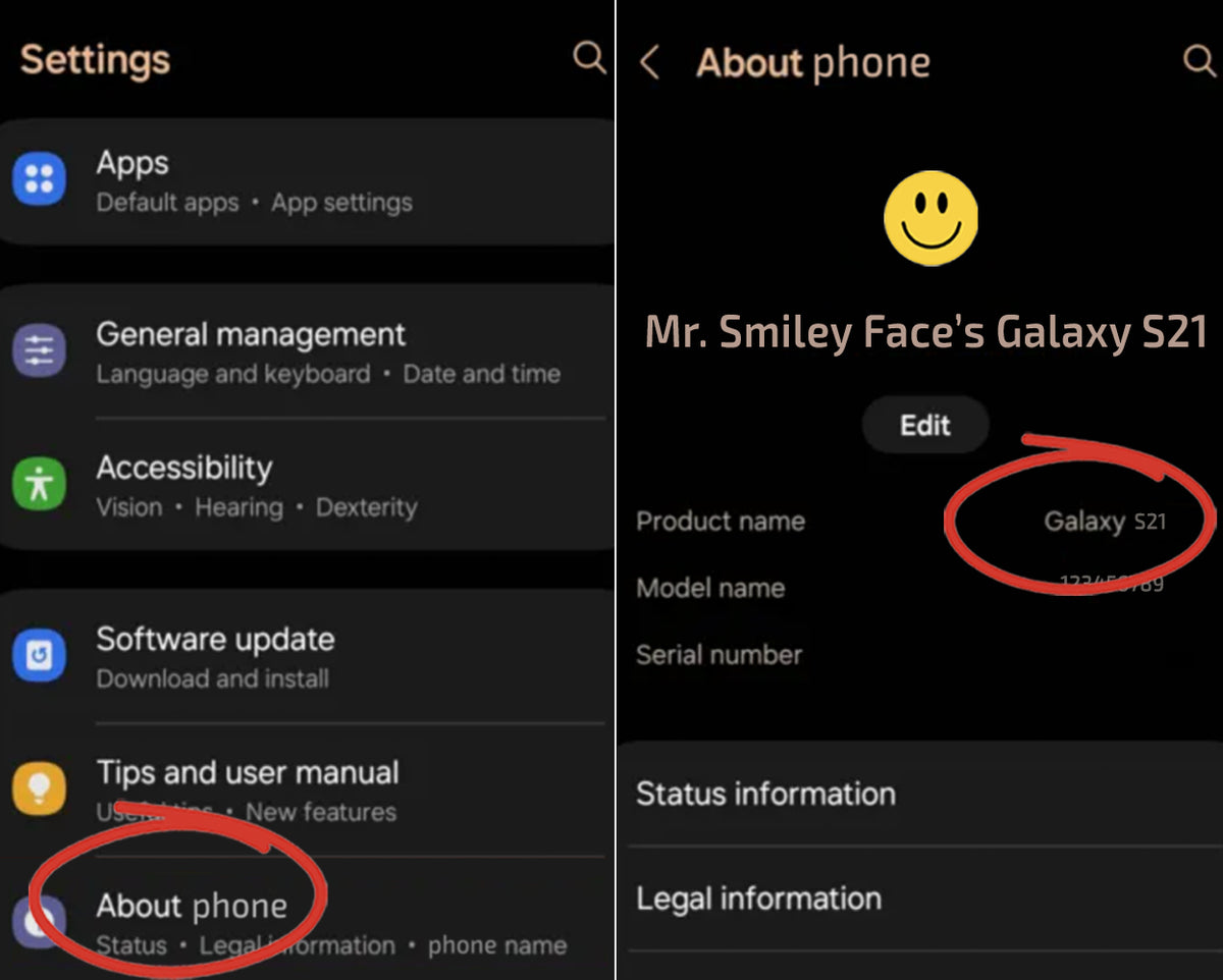 Samsung device size guide