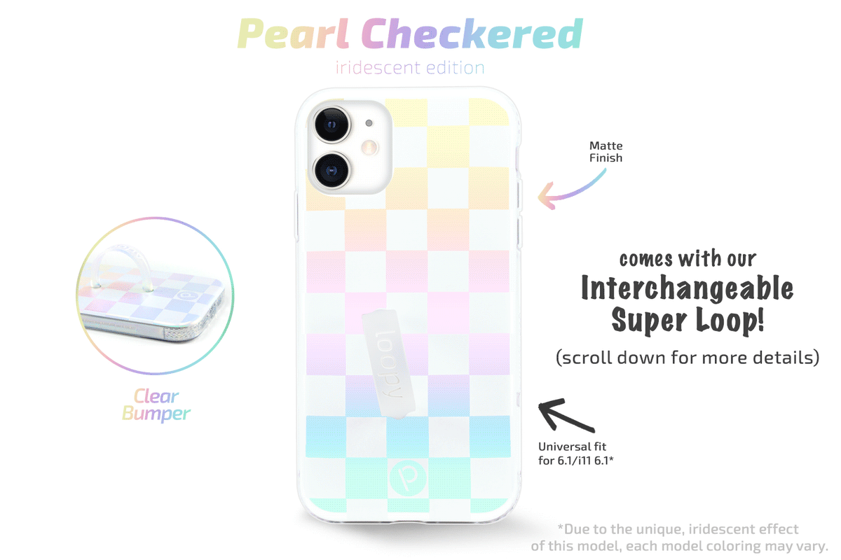 Checkered Marble Square Protective Phone Case - Fits iPhone 11